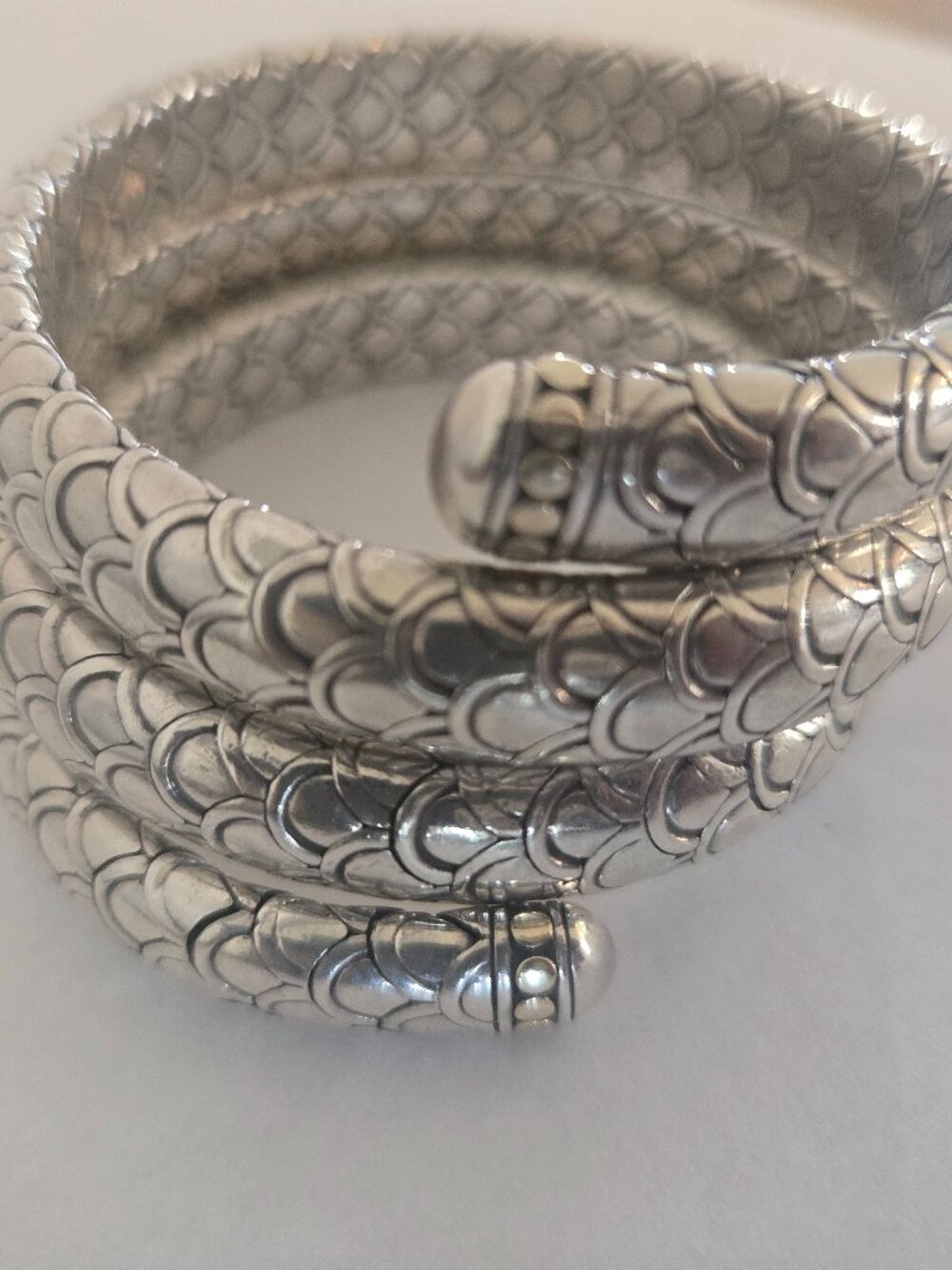 John Hardy Legends Naga 925 Sterling Silver & 18kt multi-Coil bracelet